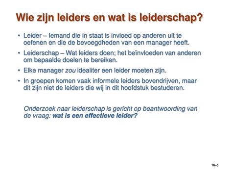 Ppt Leiderschap Powerpoint Presentation Free Download Id 1335810