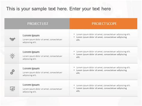 Project List PowerPoint Template