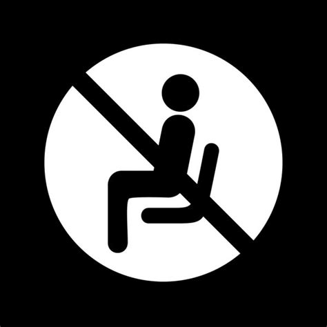 Vector no sitting sign and symbol, Illustration EPS10 — Stock Vector ...