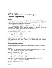 Gaussian Elimination examples - Chapter 04.06 Gaussian Elimination More ...