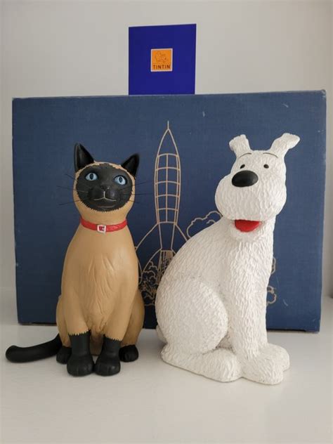 Tintin Statuette Moulinsart 46963 Milou Et Le Chat De Catawiki