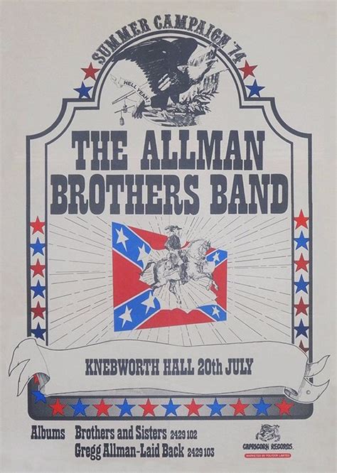 Allman Brothers 1974 London | Rock, Affiche