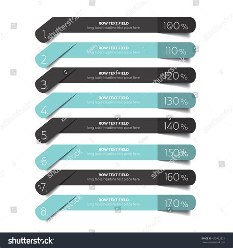 Table Schedule Design Template 8 Row Stock Vector (Royalty Free) 422432521 | Shutterstock