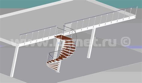 Лестница винтовая на второй этаж купить в Москве - завод ИнТехПром