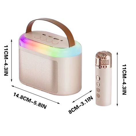 Lyucraz Speaker Wireless Bluetooth Audio Home Color Microphone Portable Outdoor Subwoofer Plug