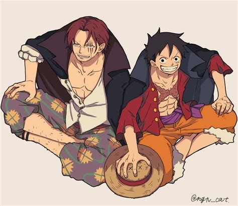 Monkey D. Luffy & Shanks | Manga anime one piece, One piece comic, One ...