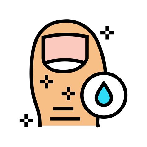 Healthy Clean Toe Nail Hygiene Color Icon Vector Illustration 10316984