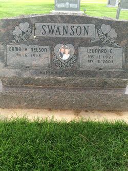 Leonard C Swanson M Morial Find A Grave