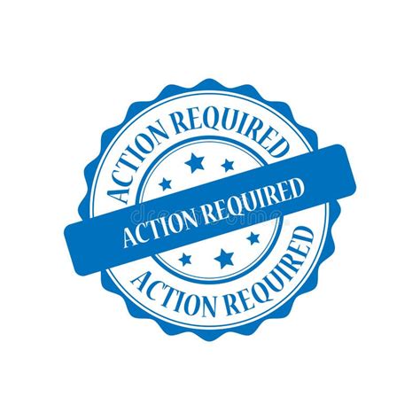 Action Required Stamp Stock Illustrations Action Required Stamp