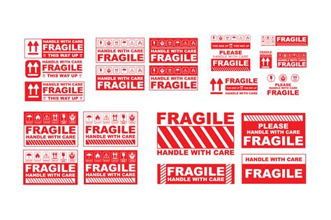 Fragile sticker vector design 21737557 Vector Art at Vecteezy