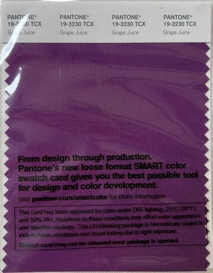 Pantone Tcx Cotton Swatch Card 19 3713 Tcx Deep Well