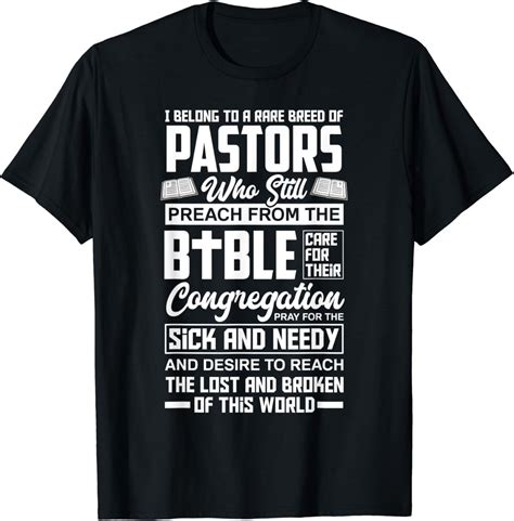 I Belong To A Rare Breed Of Pastors Minister Clergy Pastor T Shirt Uk Fashion