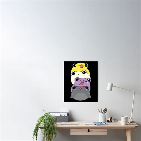 "Nonbinary Pride Frog - Cute Kawaii Aesthetic Frog - Subtle Non-Binary ...