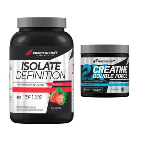 Whey Protein Isolado 900g Creatina Double Force 150g BODYACTION