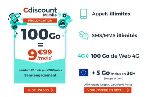 Cdiscount Le Forfait Mobile 100 Go à 999€ Par Mois Expire Ce Soir 🔥