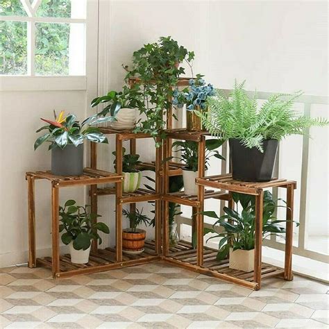 Unho Tag Re Plantes Int Rieure Bois Lot De Porte Plante Ext Rieur