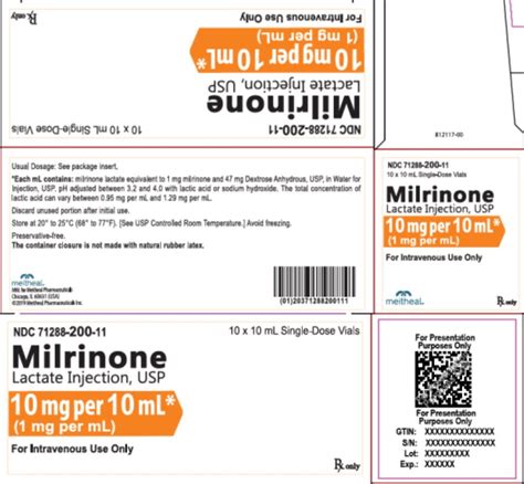 Milrinone Fda Prescribing Information Side Effects And Uses