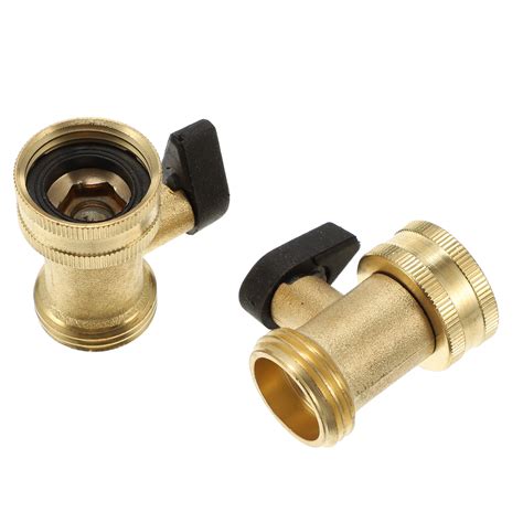 2pcs Heavy Duty Brass Shut Off Valves Garden Hose Connector Water Hose