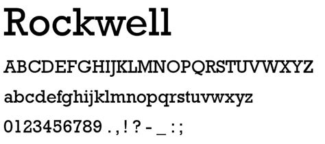 Rockwell Bold Font