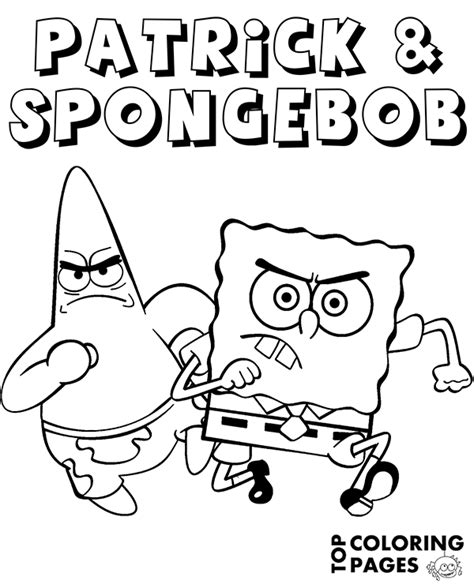 Spongebob And Patrick Coloring Pages