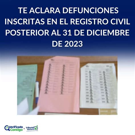 Te Aclara Defunciones Inscritas En El Registro Civil Posterior Al De