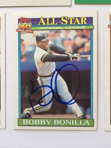 Baseball Trading Cards Bobby Bonilla Autographed Card Rc Rookie Topps