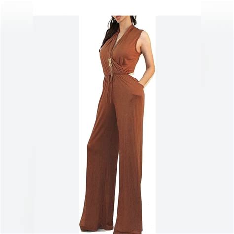 Shein Pants And Jumpsuits Womens Sexy Wrap Top Wide Leg Sleeves