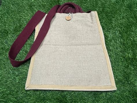 Brown Maroon Plain Maroon Jute Sling Bag At Rs Piece In