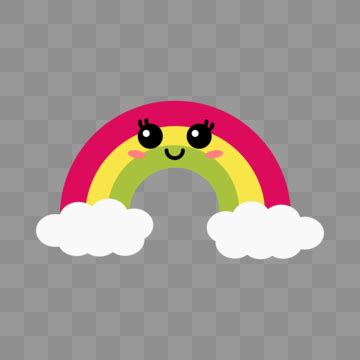 Cute Kawaii Rainbow Illustration Vector Cute Kawaii Rainbow