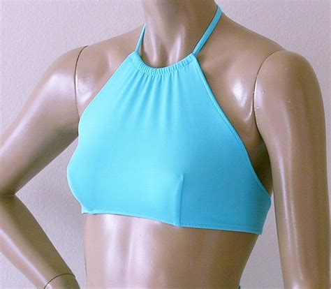 High Neck Halter Bikini Top And Keyhole Tie Bottom Bikini In Etsy