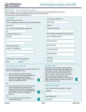 22 Printable Form P45 Templates - Fillable Samples in PDF, Word to ...