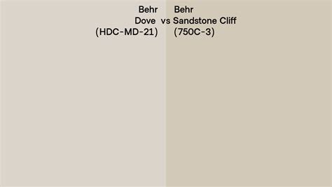 Behr Dove Vs Sandstone Cliff Side By Side Comparison