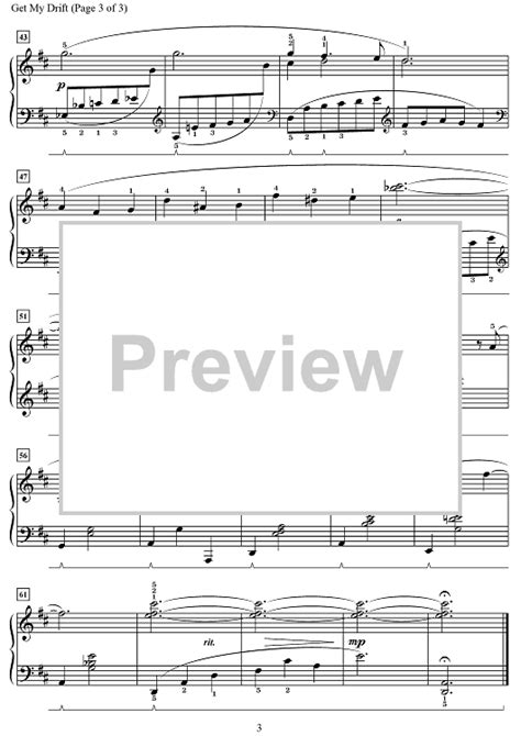 Get My Drift Sheet Music For Piano Solo Sheet Music Now