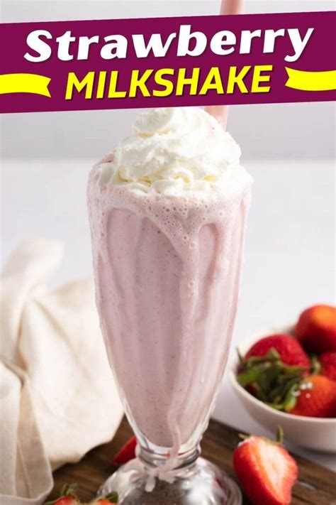 Fresh Strawberry Milkshake Recipe - Insanely Good