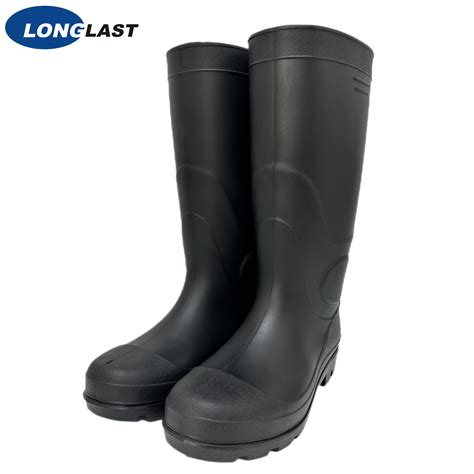 Safetree Black PVC Safety With Steel Toe Caps Safety Work Gumboots For