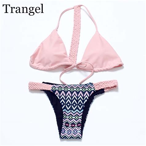 New Sexy Handmade Belt Bikini Set Female Push Up Swimwear Swimsuit Pink Bathing Suit