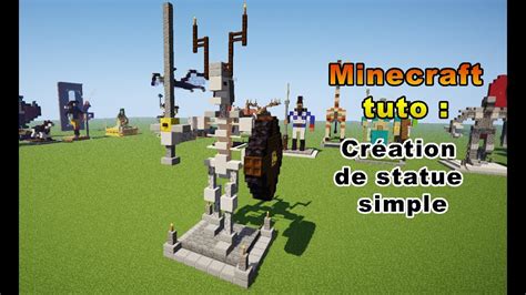 Minecraft Tuto Statue Simple Du Squelette Guerrier Youtube