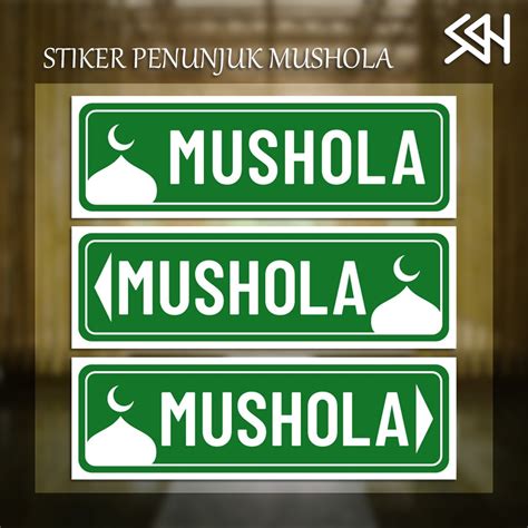 Jual Stiker Arah Mushola Sticker Petunjuk Mushola X Cm