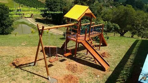 Escorregador Infantil Playground Infantil De Madeira Desapega