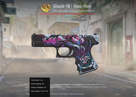 Glock 18 Neo Noir Minimal Wear CS2 CSGO Video Gaming Gaming