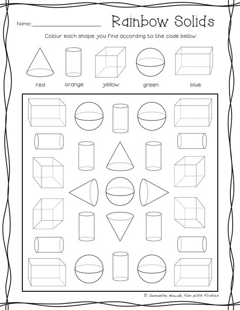 Kindergarten 2d And 3d Shapes Worksheets