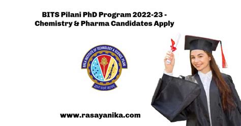 Bits Pilani Phd Program Chemistry Pharma Apply