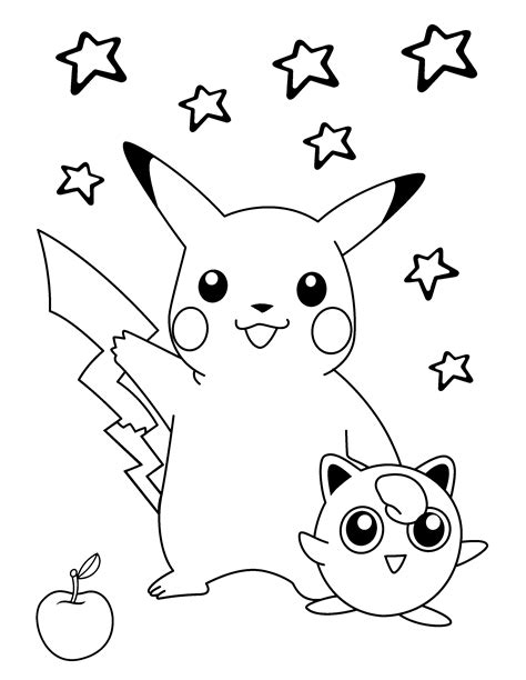 Coloriages Pokémon Beau Galerie Pokemon Pikachu Etoiles tous Les