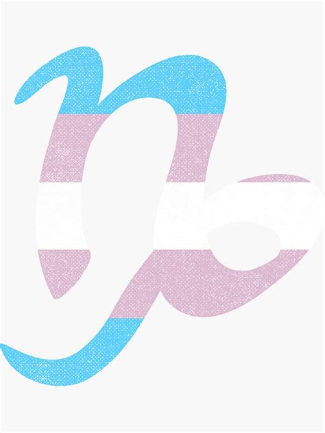 Transgender Pride Flag Capricorn Zodiac Sign Sticker For Sale By