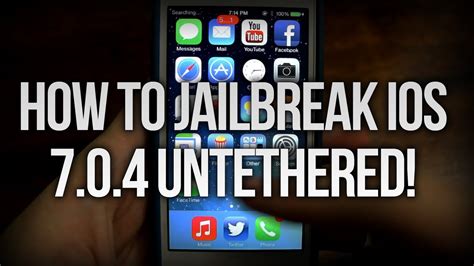 How To Jailbreak IOS 7 0 4 Untethered With Evasi0n YouTube