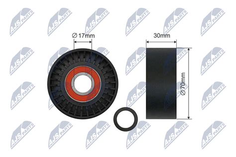 Tensioner Pulley V Ribbed Belt Rnk Ps Nty