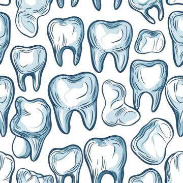 Teeth Healthcare Dental Seamless Pattern Vector Teeth Healthcare