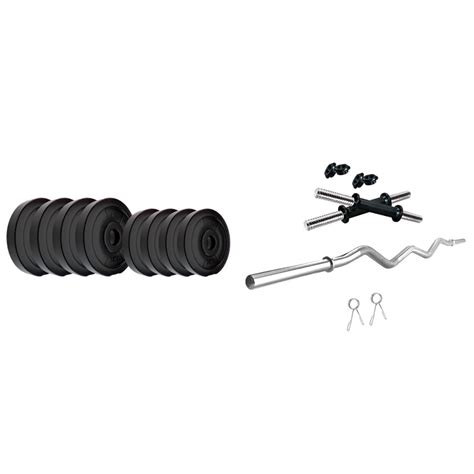 Kore Pvc Home Gym Set Kg With Curl Rod Ft And Dumbbell Rods One