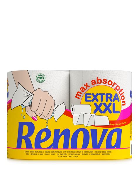 RENOVA Rolos De Cozinha Max Absorption Extra XXL Da Renova Rolos De