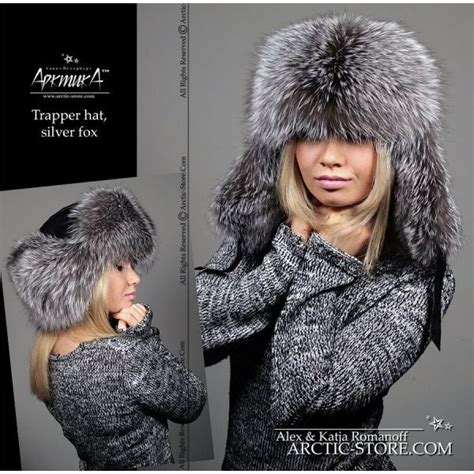 Ushanka Fur Hat For Women Silver Fox Arctic Store